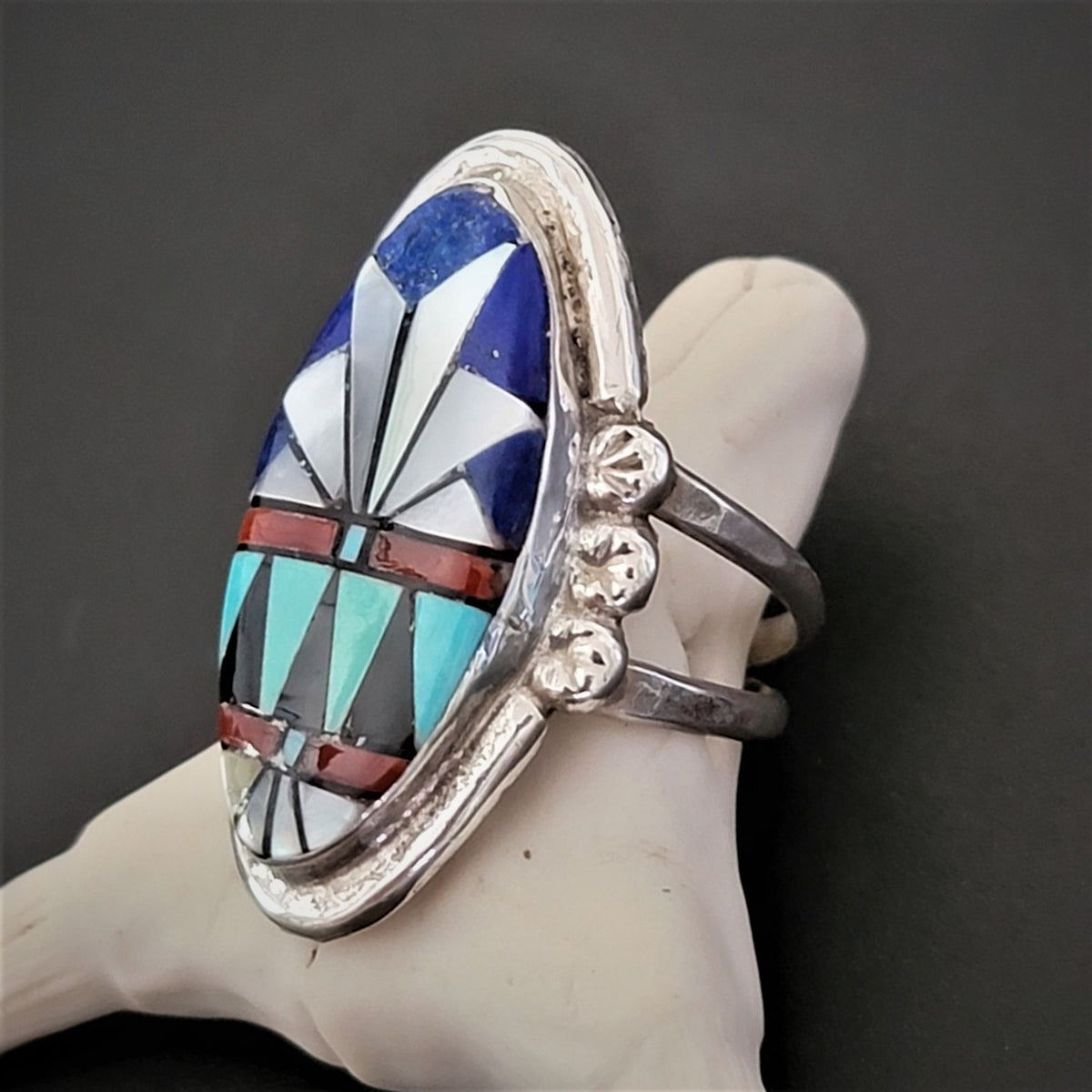 Ola Eriacho Zuni Inlay Ring - Size 9 – Gathering Tribes